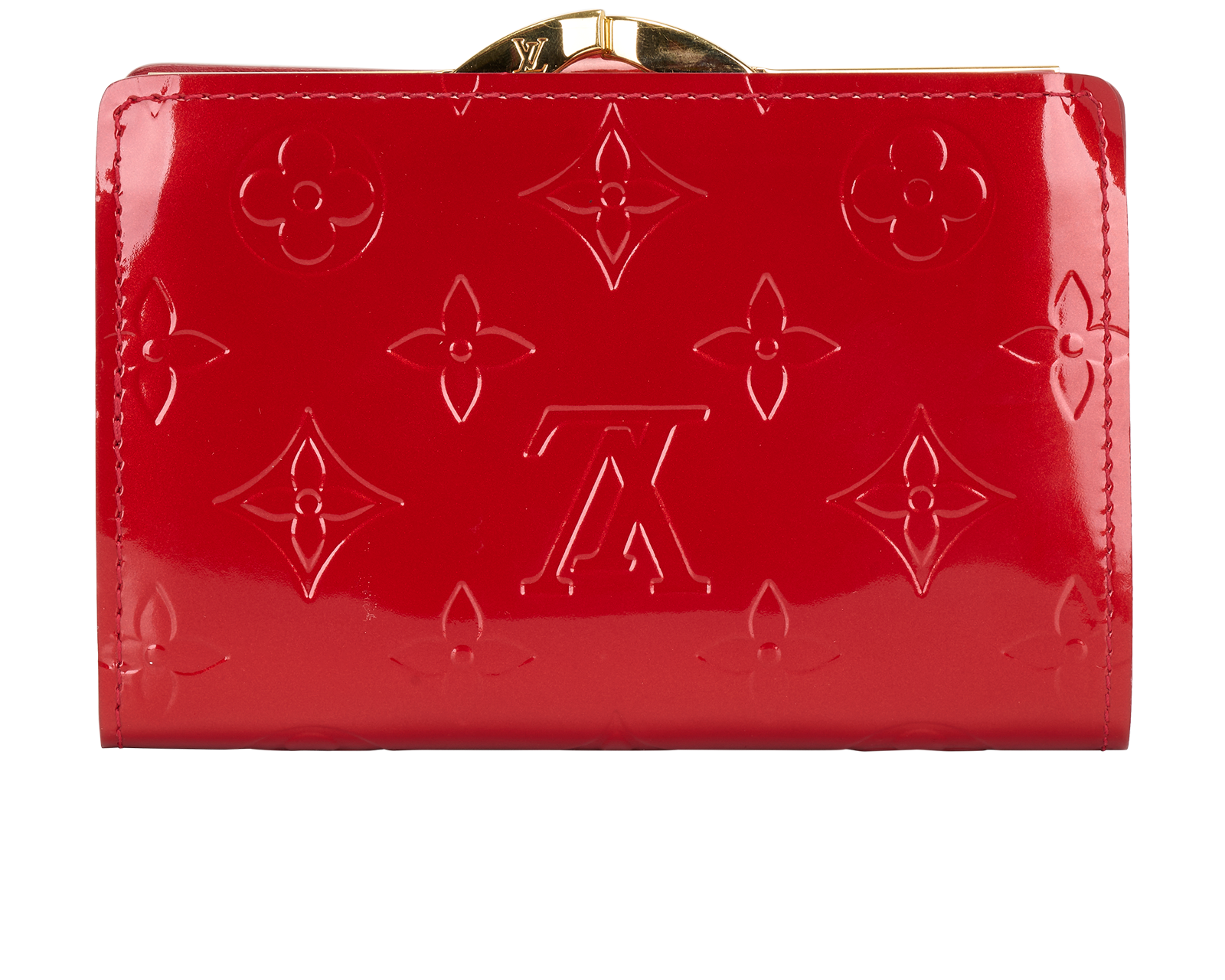 Louis Vuitton Pomme D'Amour French Wallet, &pound;220, Accessories, Red, Patent Leather, Back view